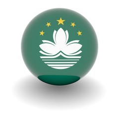 High resolution ball with flag of Macau