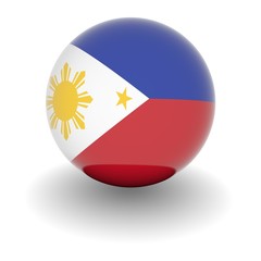 Fototapeta premium High resolution ball with flag of Philippines