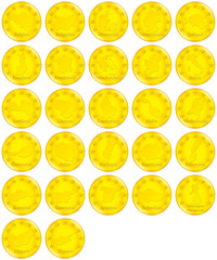 3D-Gold-Button - Europäische Union