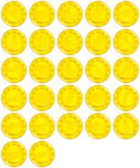 3D-Gold-Button - Europäische Union