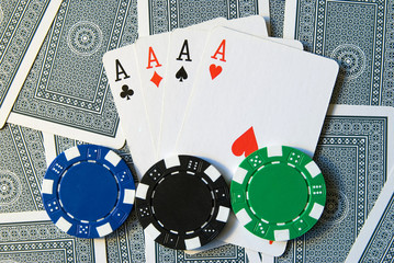 Obraz premium Poker Cards and chips