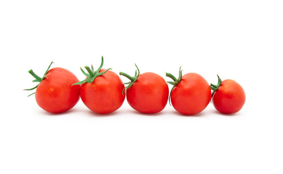 Beautiful Ripe Tomatoes on a white bacground