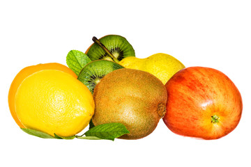 Healthy Eating, isolated on white background.