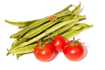 fresh ripe tomatoes & beans