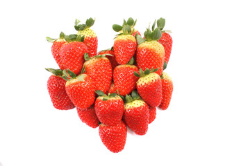 strawberries as heart