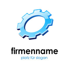 Logo Zahnrad blau