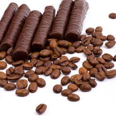 chocolate bars and coffee