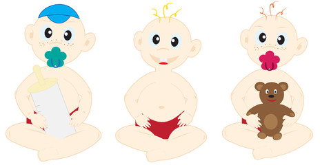 Three happy children