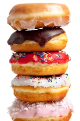 Foto op Canvas Assorted Donuts on white © Michael Flippo