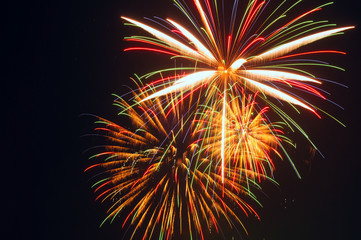 Fototapeta premium Grand finale fireworks bursts