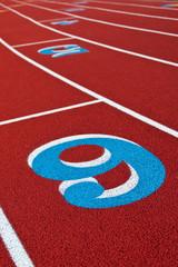 Running Track with Numbers