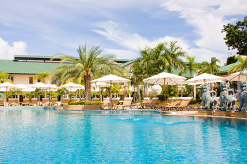 Swimming pool.Pattaya city in Thailand .