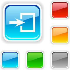 Entrance; square button. Used blends.