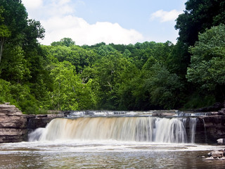 Fototapeta premium Lower Cataract Falls w lecie, Indiana