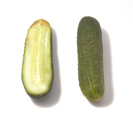 Cucumbers isolated on white background.