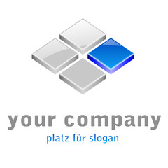 Logo Business grau blau
