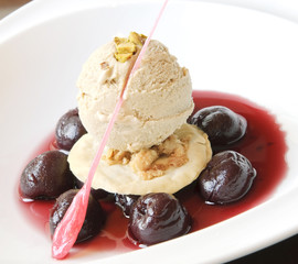 sweet ice cream with prune