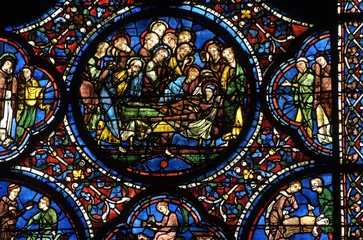 Gordijnen France, vitraux de la cathédrale de Chartres © PackShot