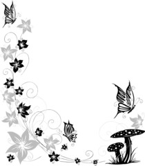 Blumen, Blüten, Ranke, filigran, ornamental