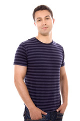 Obraz premium young casual man portrait, isolated on white