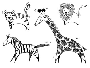 set of safari animals
