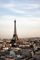 Paris-The Eiffel Tower as view from the Arc de triomphe