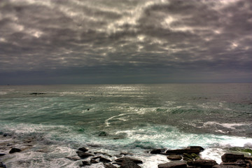 Surf at the end of day HDR