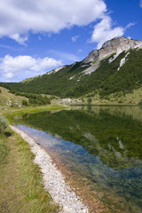Fototapeta na wymiar Satorsko lake - in the western regions of Bosnia