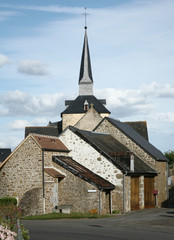 Fototapeta na wymiar Norman Church in Village