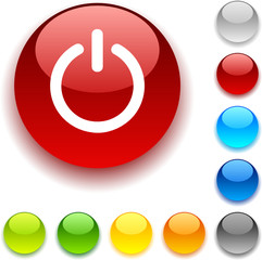 Switch  shiny button. Vector illustration