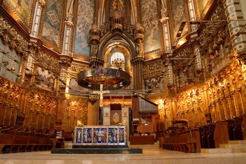 Poster Basilica at the Montserrat Monastery near Barcelona, Catalonia, © Patrick Poendl