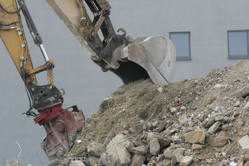 bagger und abrissgerät