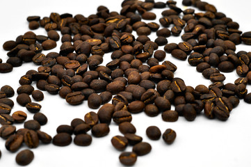 Pile of coffee beans