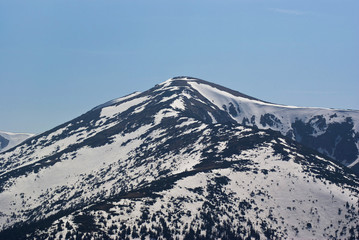 View on Bor peak early on spring