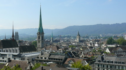 Fototapeta na wymiar Stadtpanorama von Zürich
