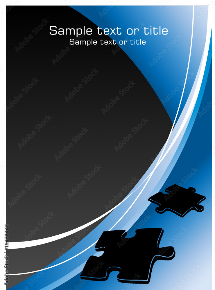 Poster abstract vector background with puzzles and space for text