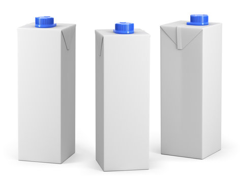 Clear milk or juice pakage model