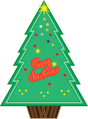 christmas tree greeting icon button