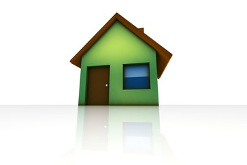 little green house - 3d render isolated illustration