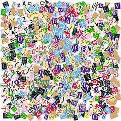 Abstract background with letters