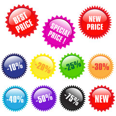 shopping tags and labels