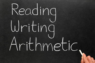 The 3 r's, reading, writing and arithmetic.