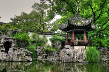 Famous landmark "Yu Yuan Gardens" in Shanghai