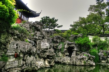 Famous landmark "Yu Yuan Gardens" in Shanghai