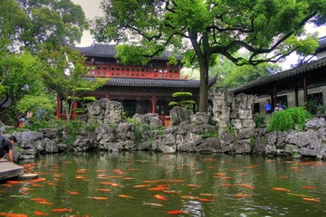 Famous landmark "Yu Yuan Gardens" in Shanghai