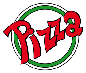 Pizza, Logo, Pizzeria, italienisch