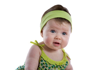 Happy baby girl smiling