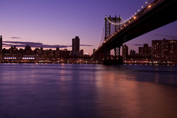 Fototapeta na wymiar New York Skylight Manhattan Bridge