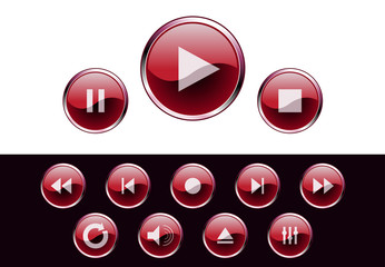 glossy media buttons