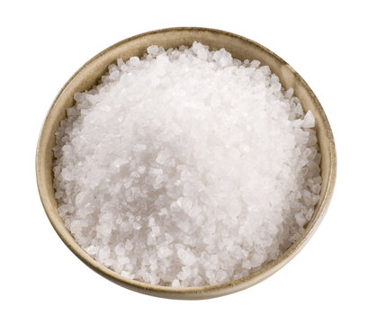 Sea Salt In A Ceramic Bowl